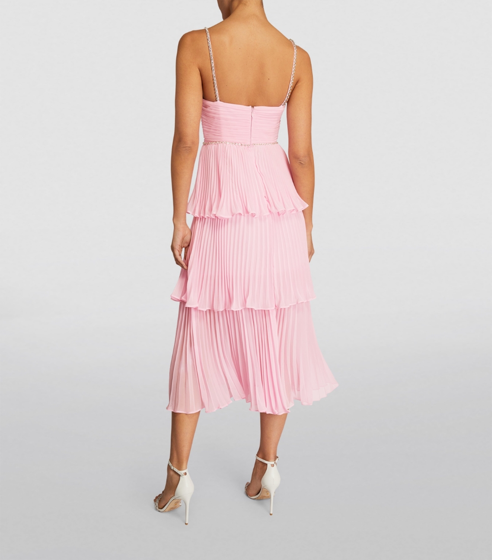 셀프포트레이트 Chiffon Tiered Midi Dress