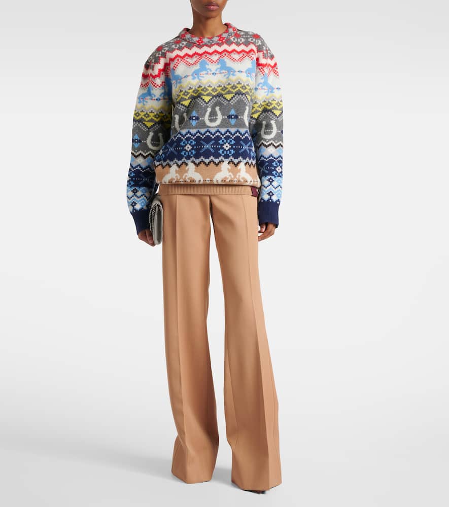 Fair Isle intarsia wool sweater