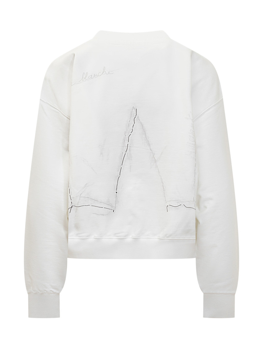 White Logo Crew Neck Sweater