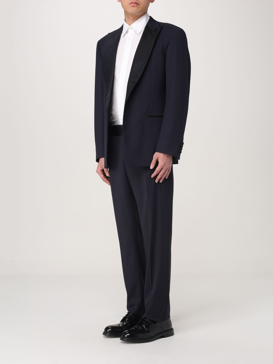Single-breasted virgin wool suit - Black