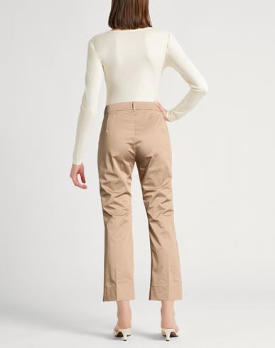Woman Pants Sand Size 10 Cotton, Elastane