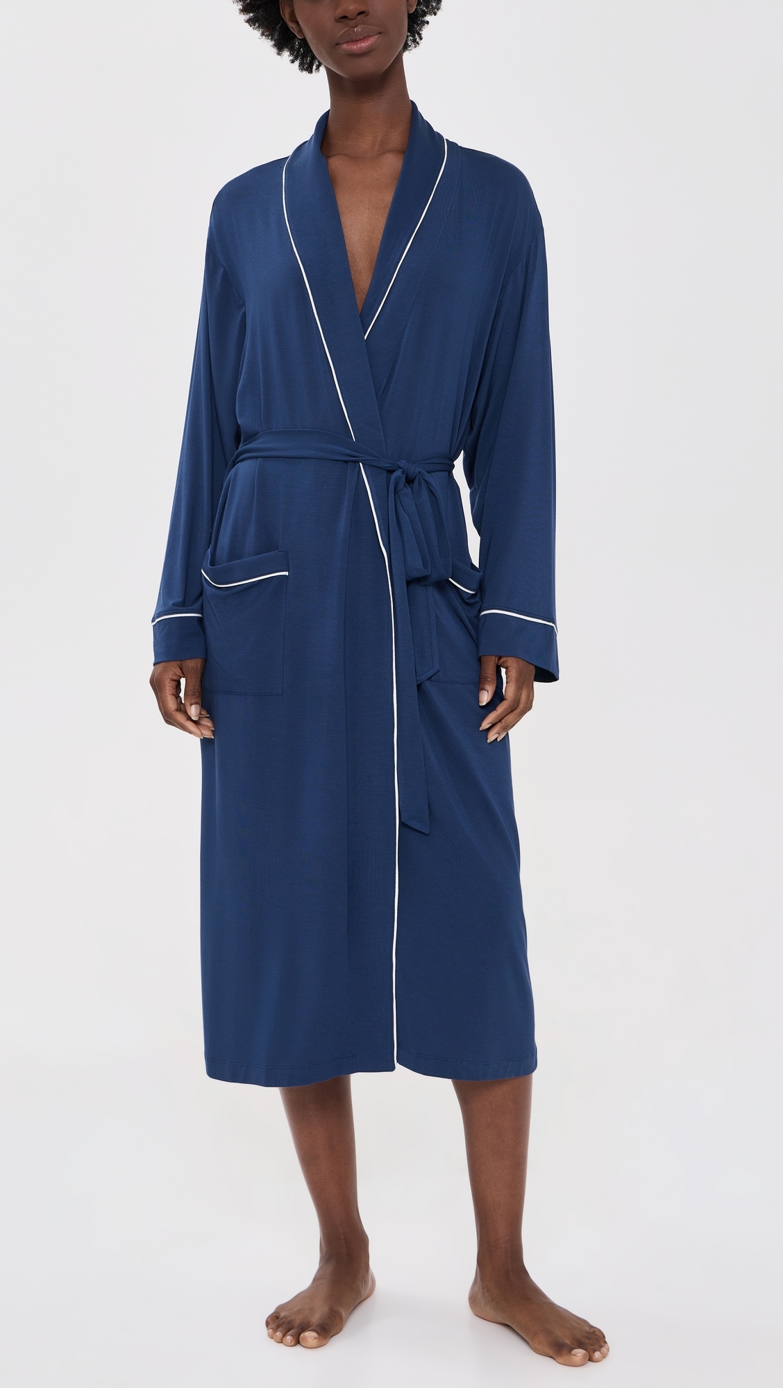 Gisele Long Robe Navy/Ivory