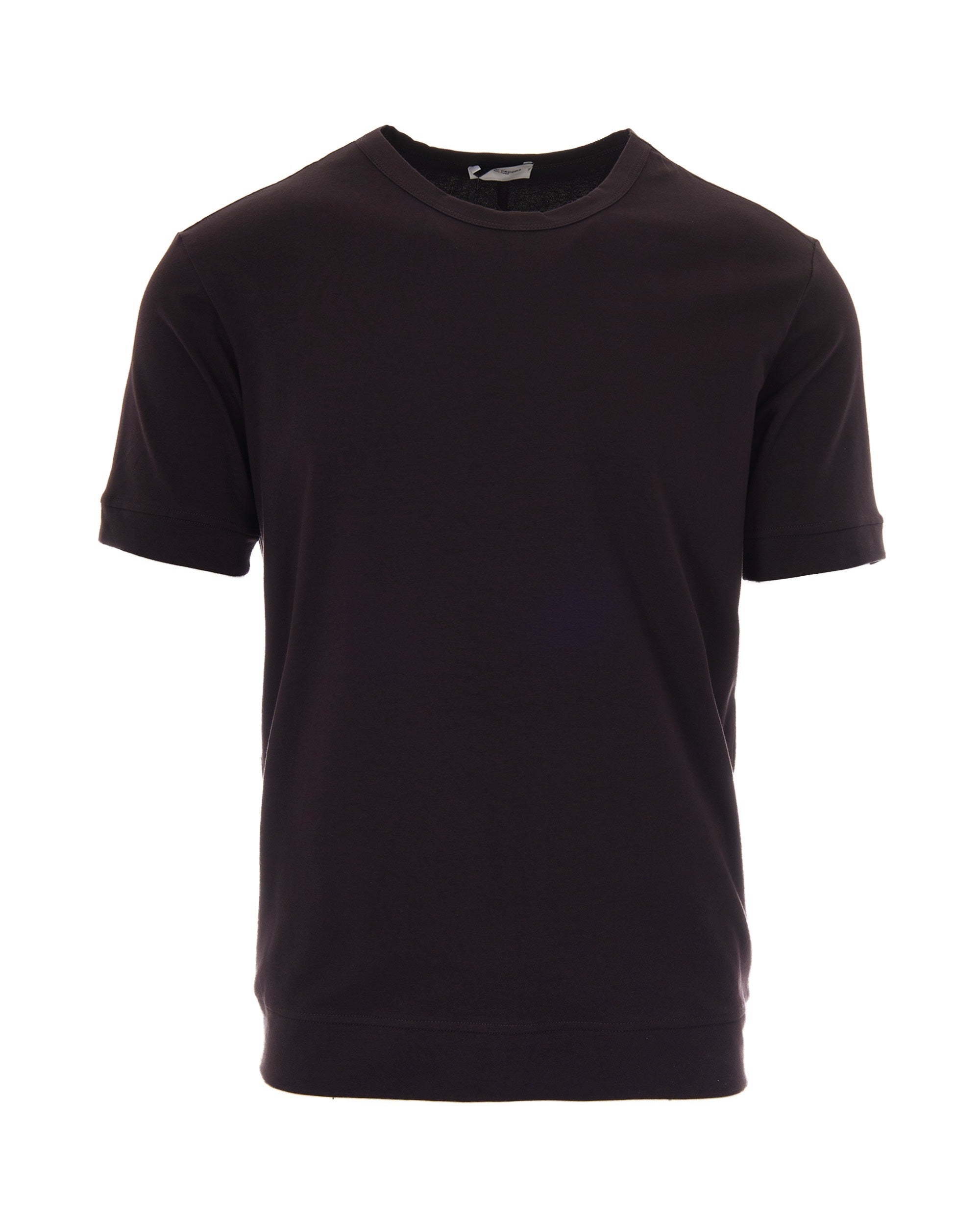 Stretch Cotton T-Shirt — Brown