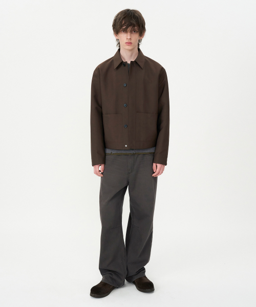 Cotton Pocket Jacket BROWN