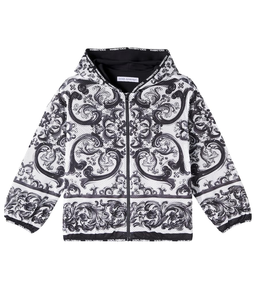 Majolica hooded zip-up jacket