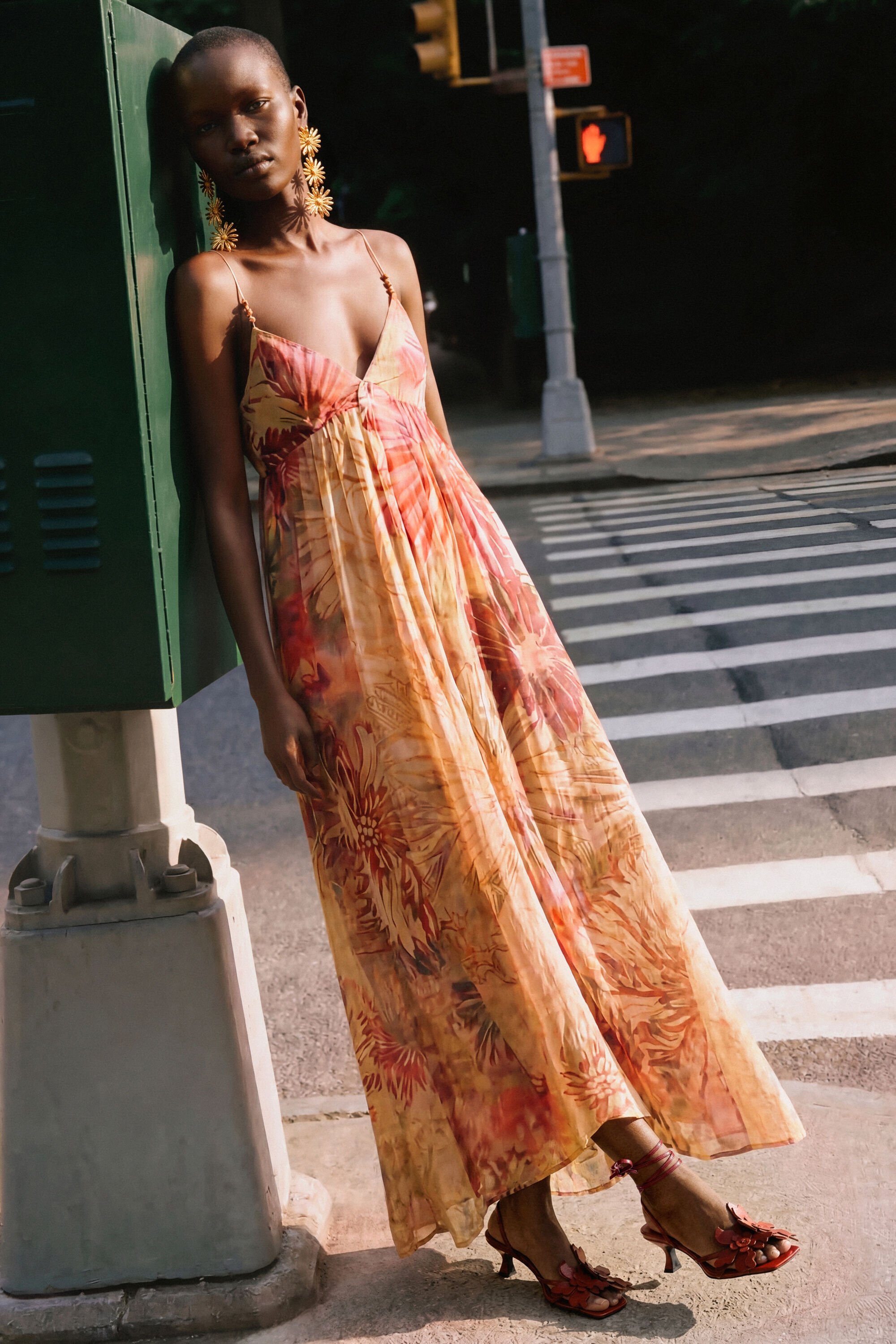 Printed long dre