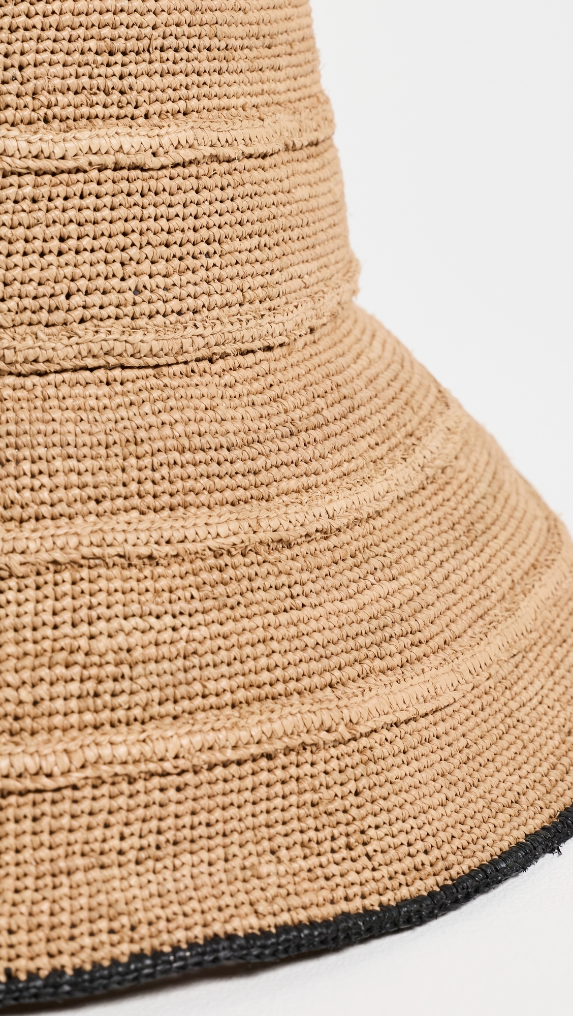 Teagan Raffia Hat Sand/Black