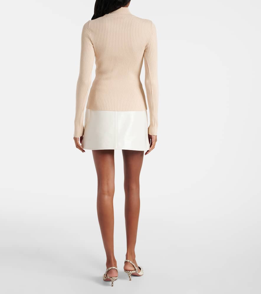 Courrèges Reedition ribbed-knit mockneck sweater