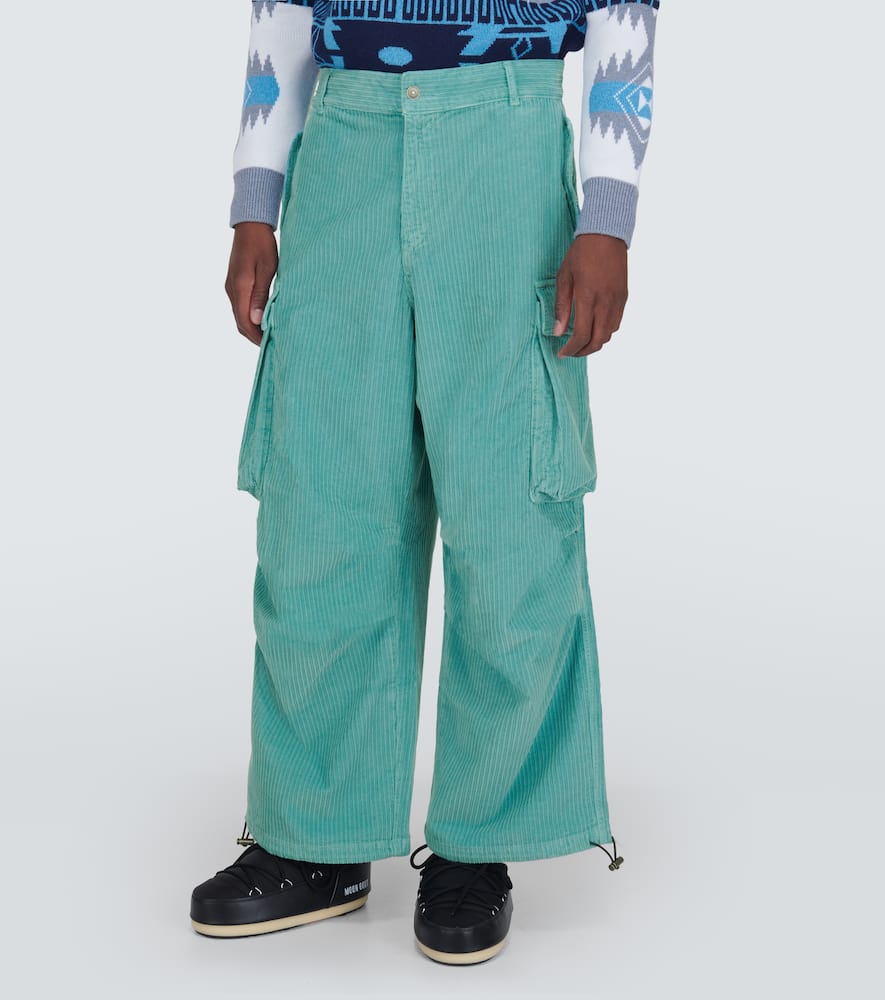 Velvet corduroy cargo pants