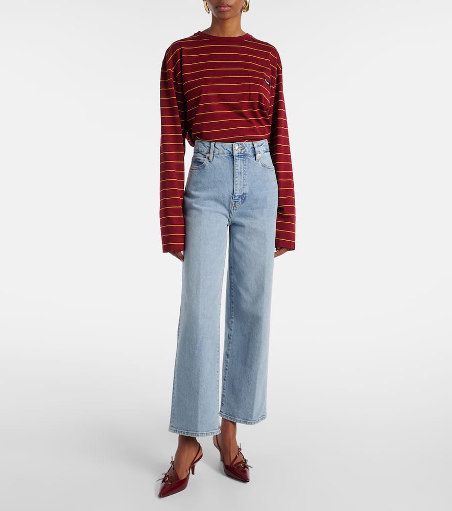 The Wide high-rise wide-leg jeans