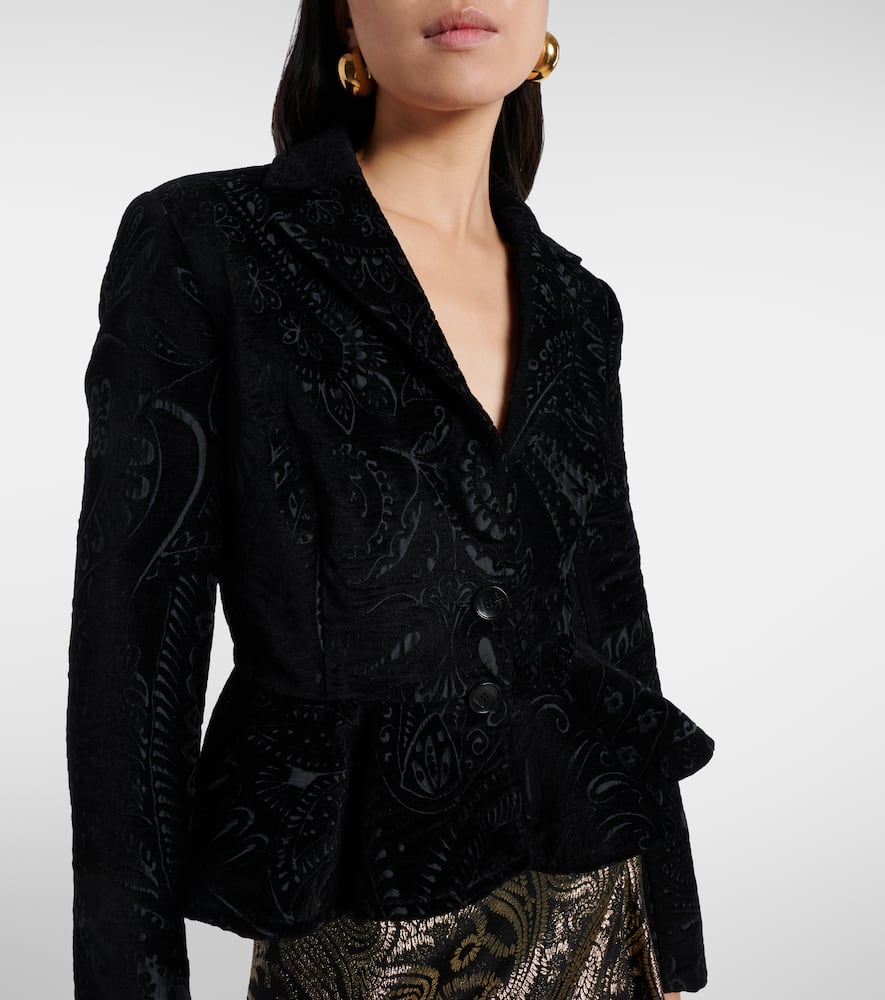 Paisley peplum blazer