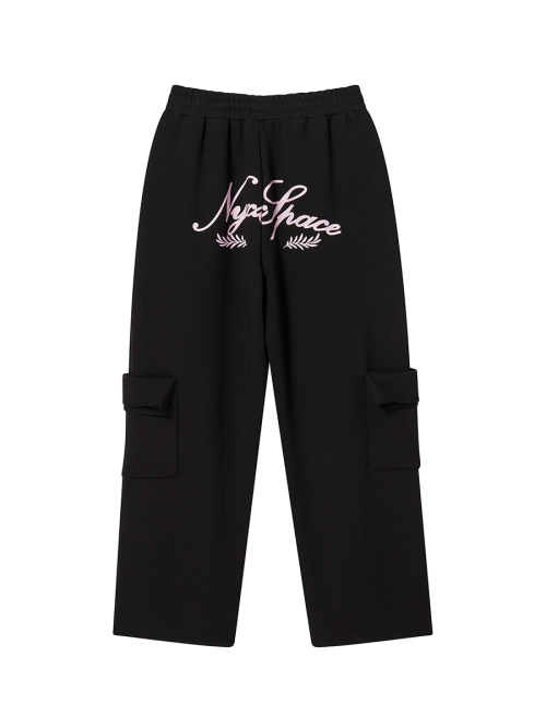RHINESTONE DALGOMM JOGGER PANTS BLACK