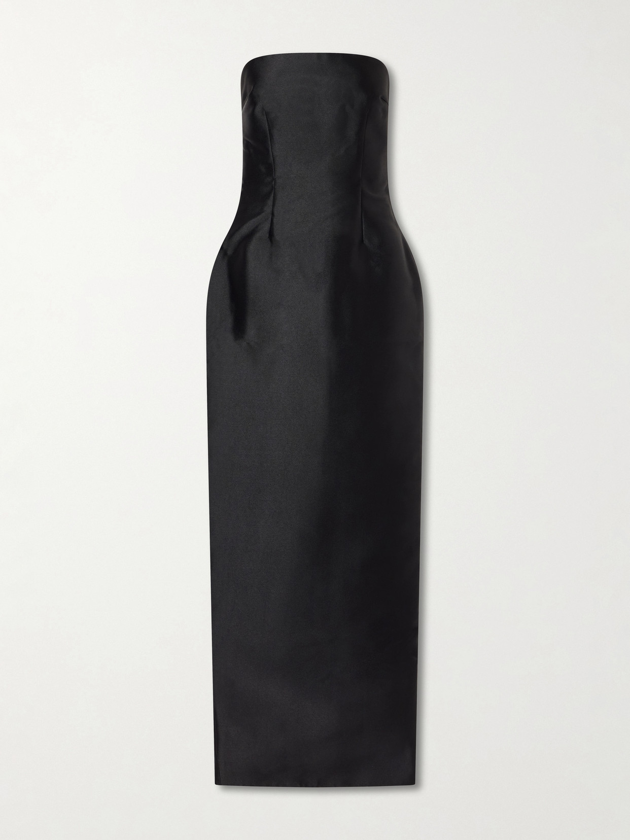Ingrid Pleated Satin-twill Gown