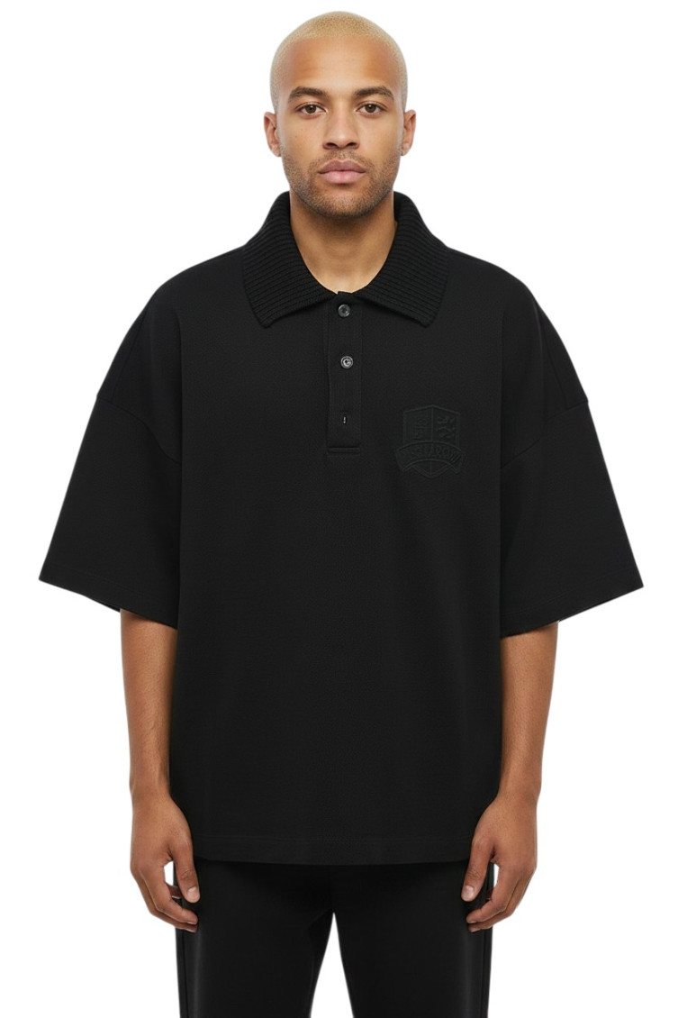 Black Shirt Collar Polo