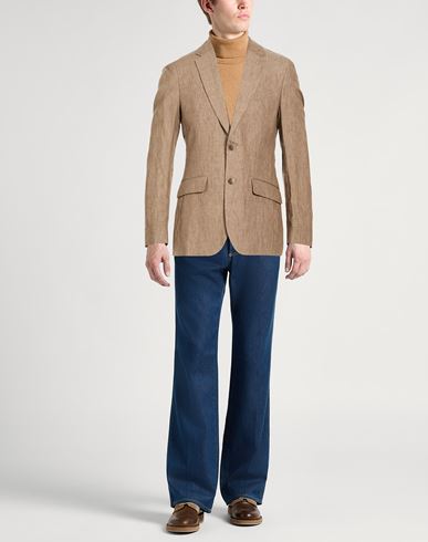Man Blazer Light brown Size 38 Linen