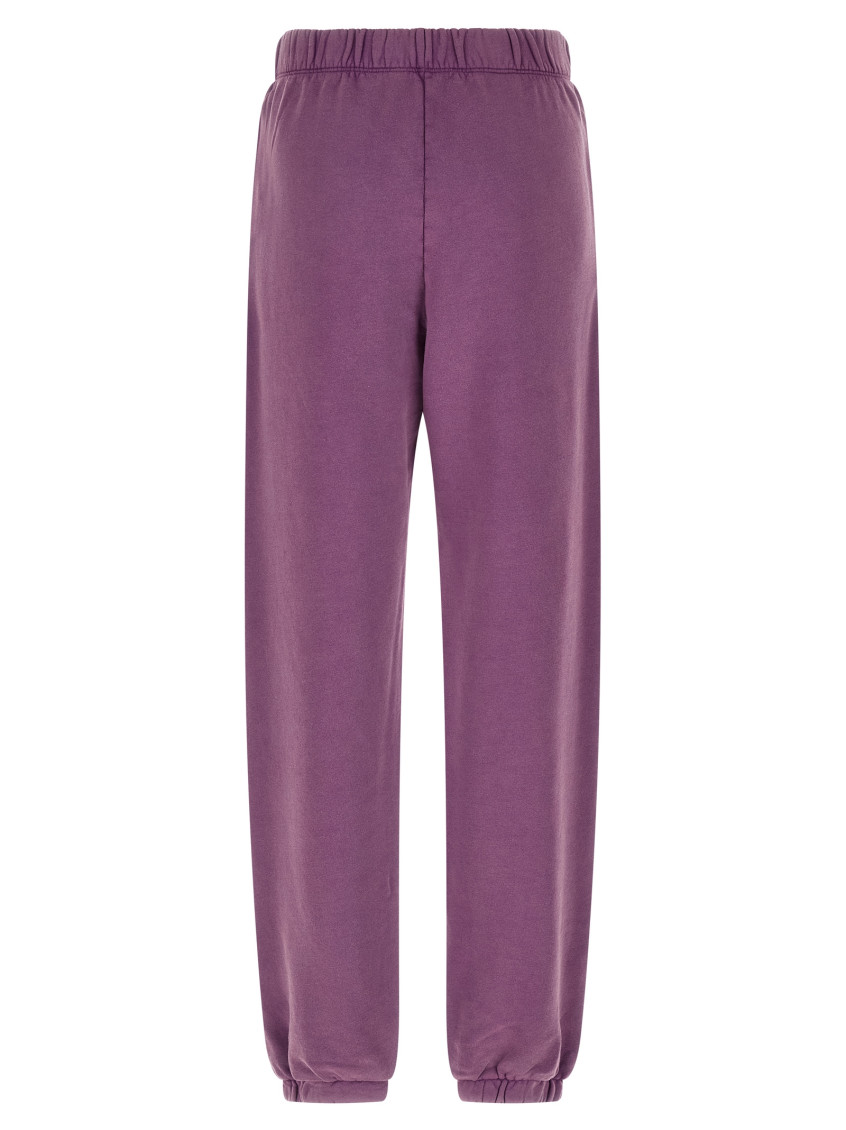 Logo Embroidery Joggers Pants Purple