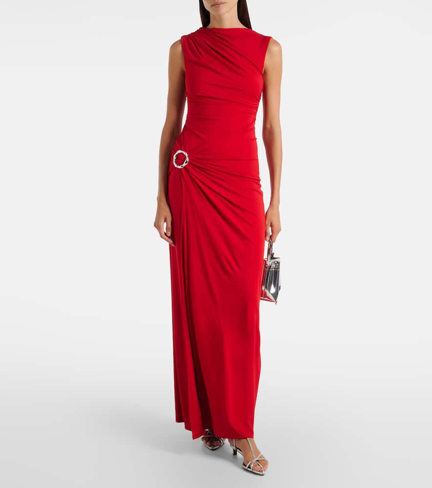 Blain gathered jersey gown