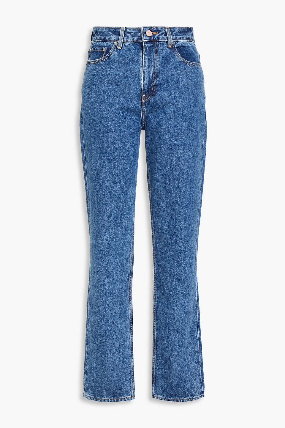High-rise straight-leg jeans - Blue - 24W/ 34L