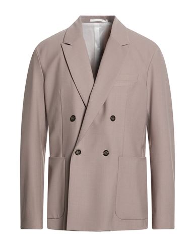 Man Blazer Light brown Size 42 Polyester, Wool, Elastane