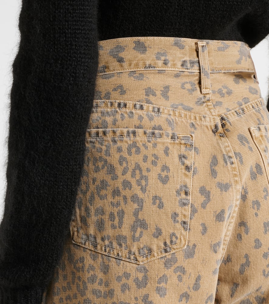 Miro printed barrel-leg jeans