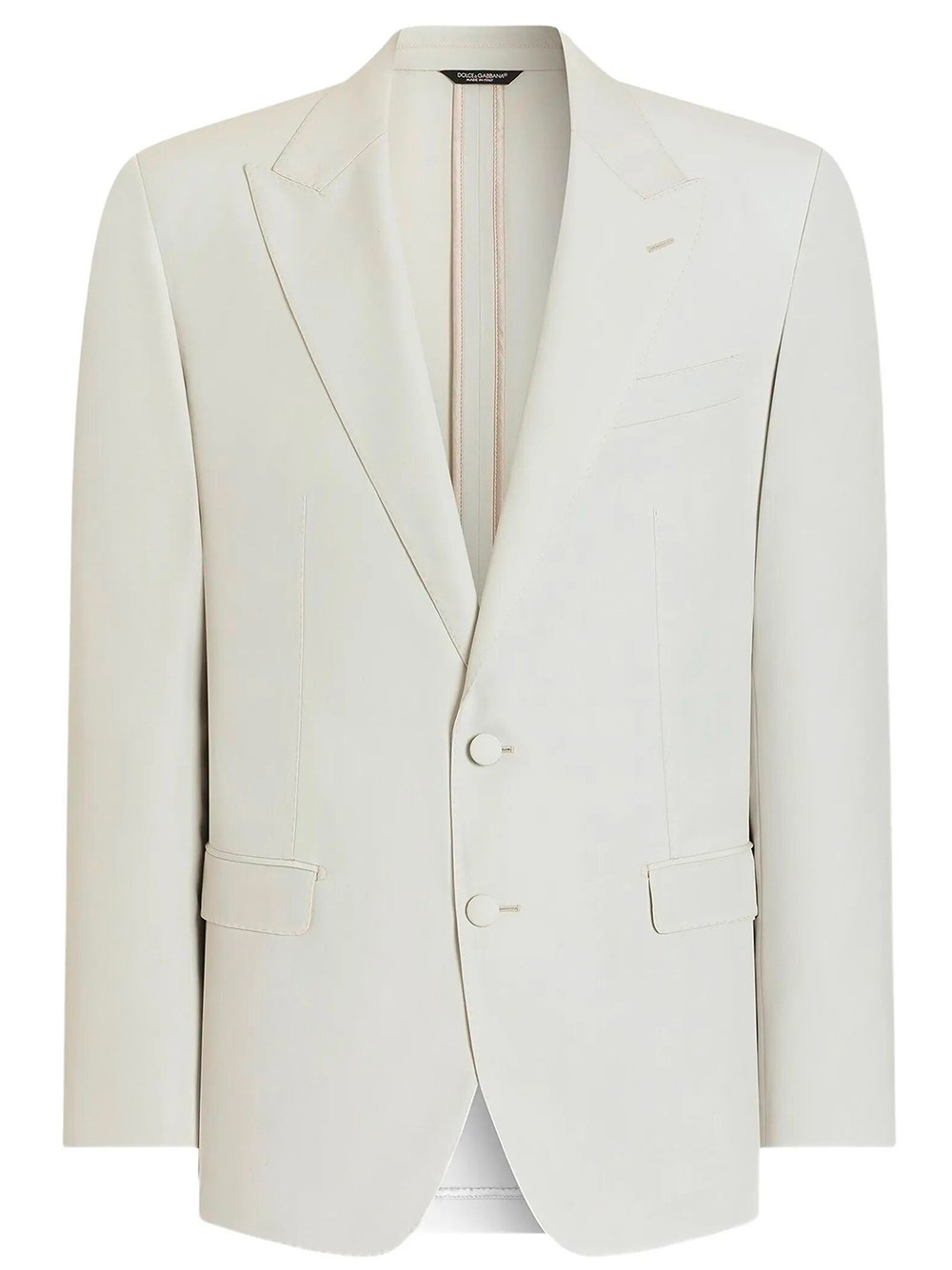 Single-Breasted Wool Poplin Jacket
