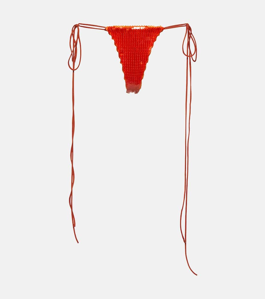 Sequined side-tie panties