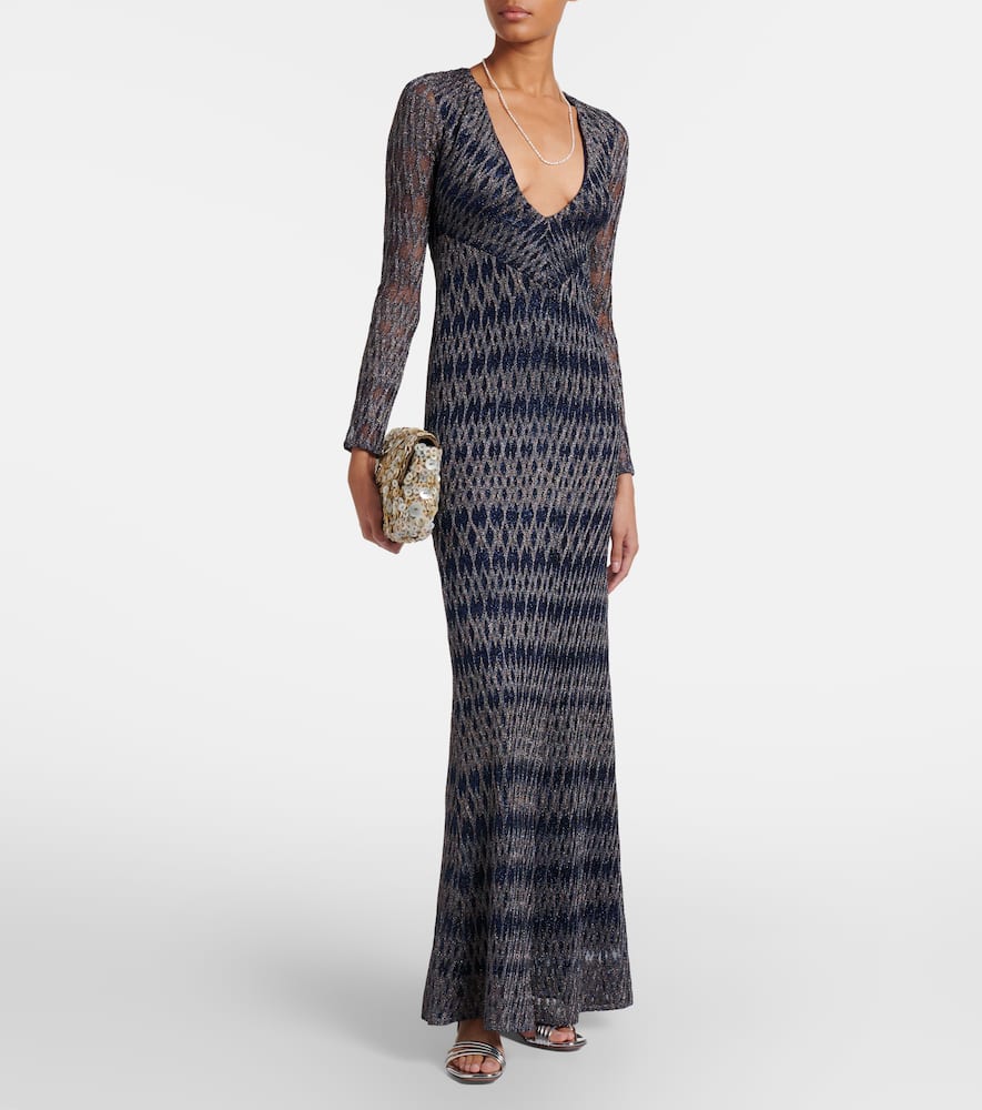 Lamé maxi dress
