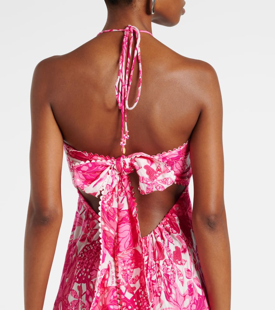 Carla printed halterneck maxi dress