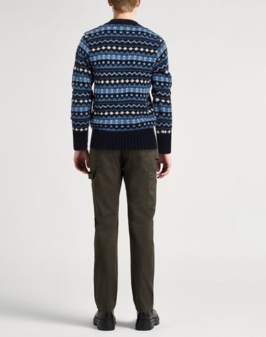 Man Sweater Navy Size L Virgin Wool, Polyamide