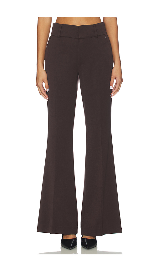 Good American Essential Suiting Flare Trousers in Dark Chocolate. 8 also , 00, 10, 12, 14, 2