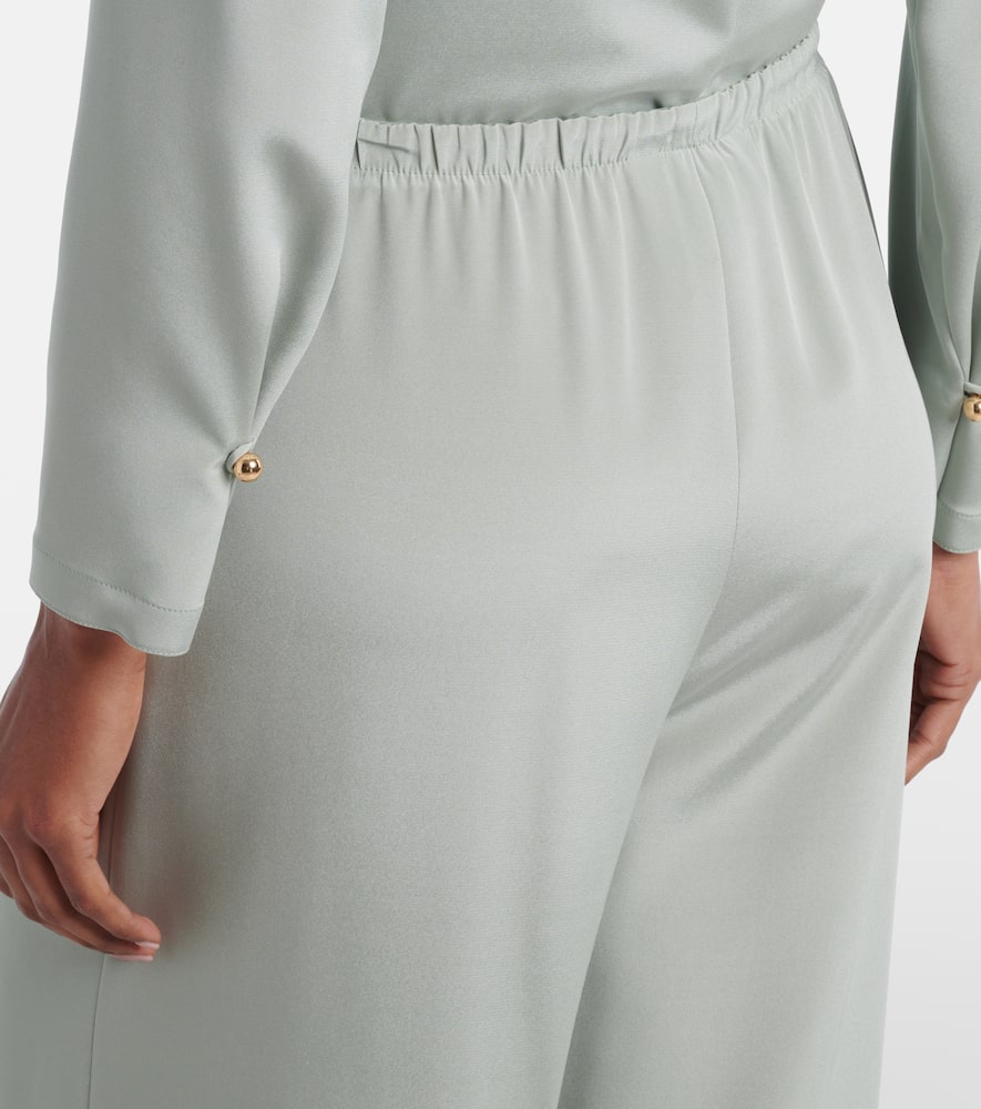 Maga silk-blend satin wide-leg pants
