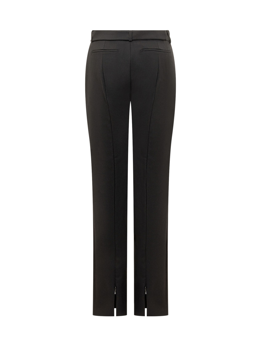 Black Straight Flat Front Pants