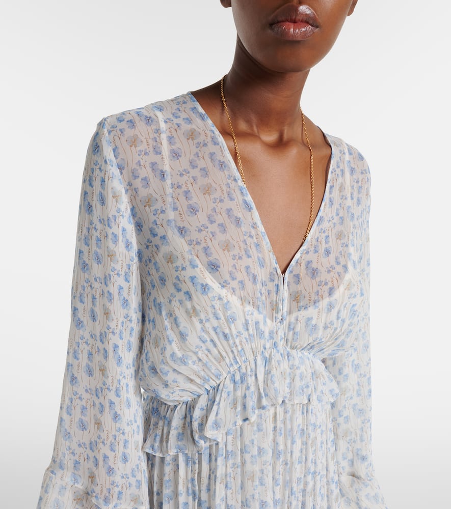 Aerin floral sheer maxi dress