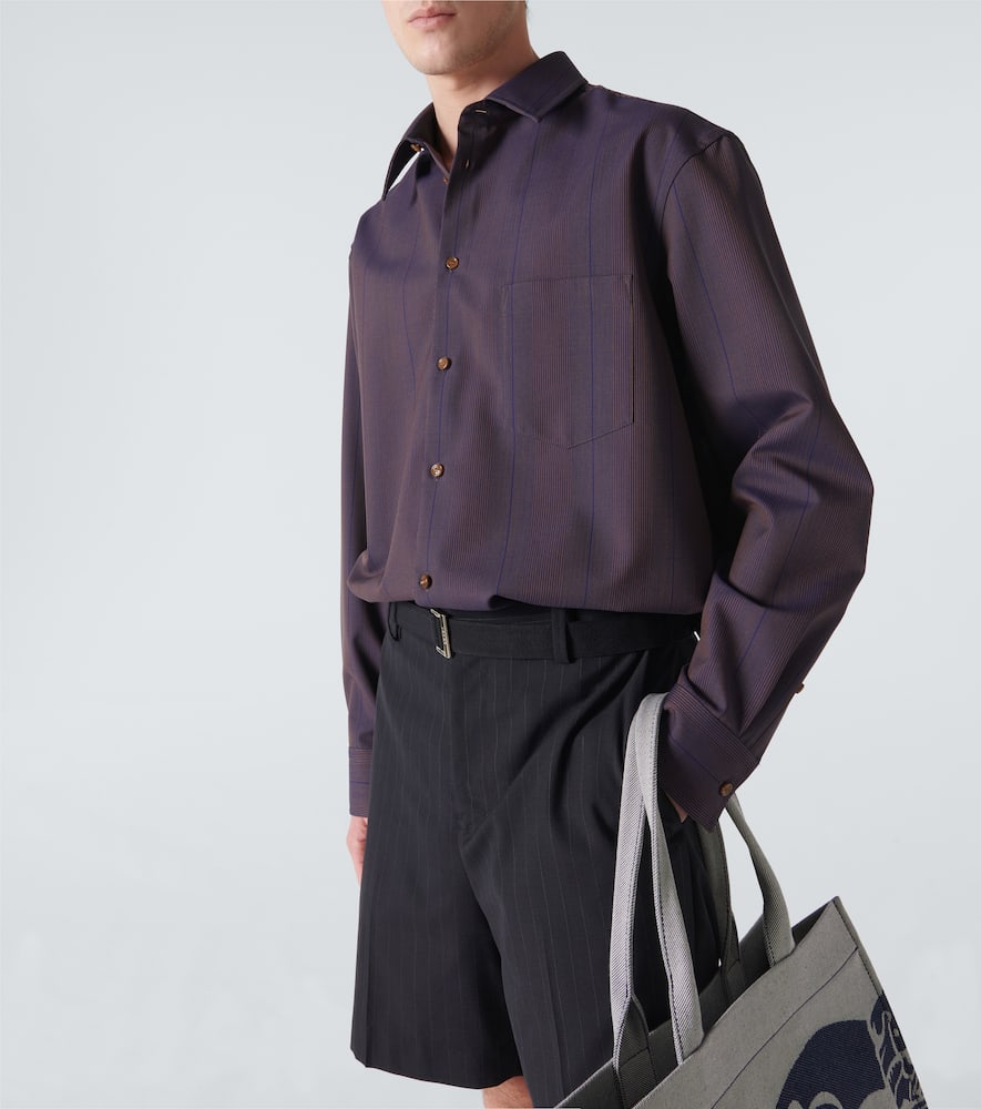 Striped wool shirt
