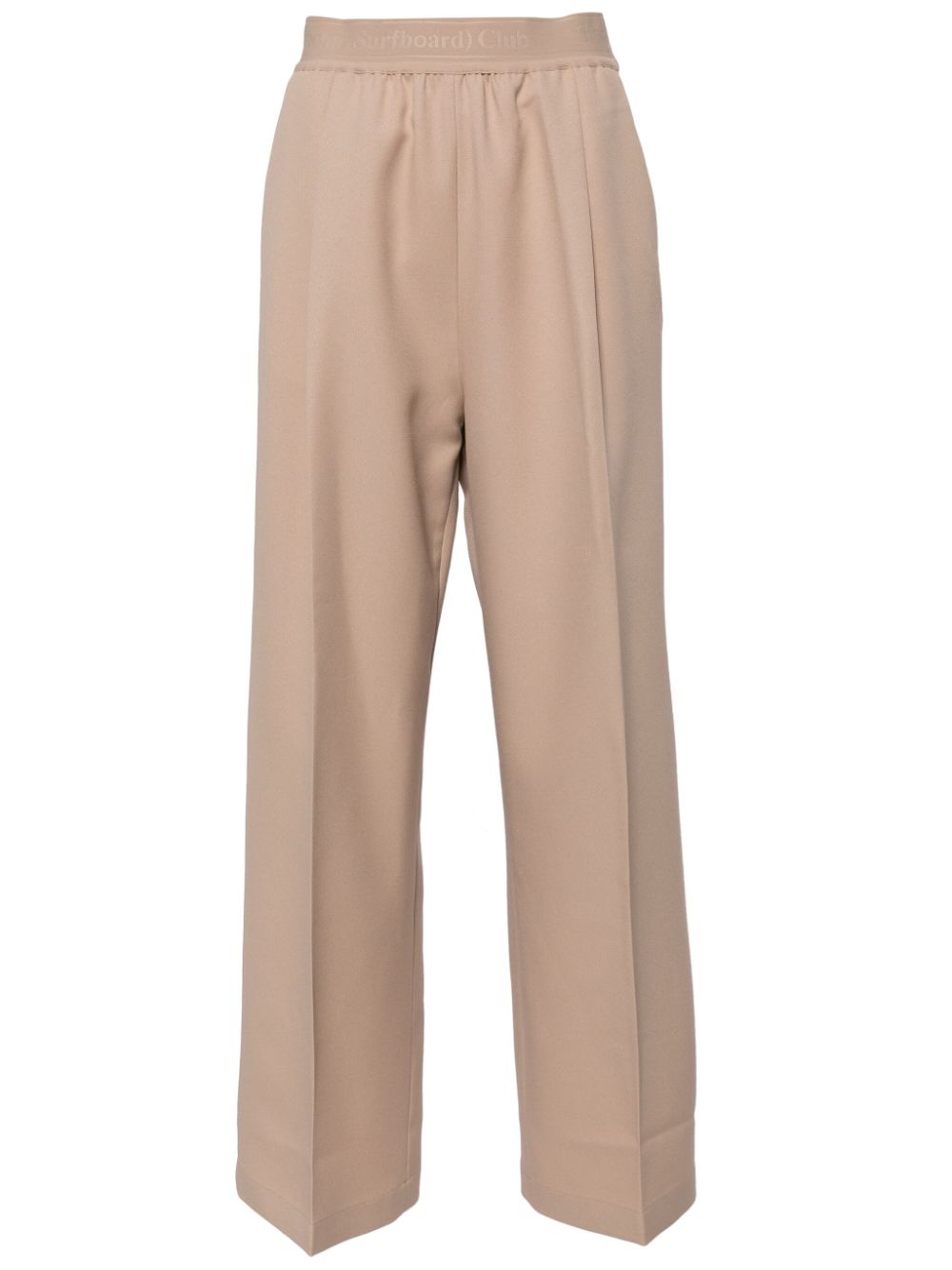 Pressed-crease straight trousers - Brown