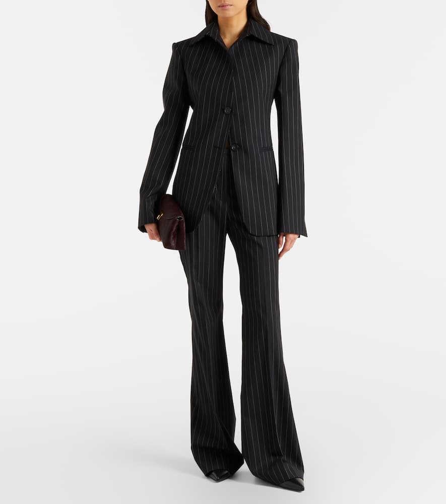 Visino wool-blend gabardine flared pants
