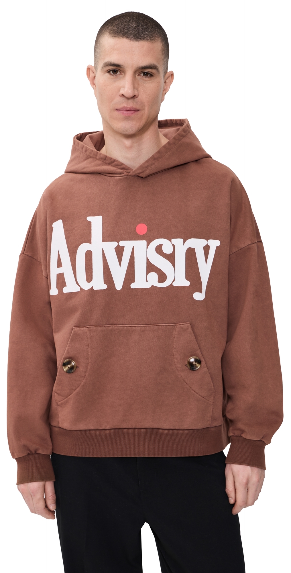 Dot Logo Hoodie Brown