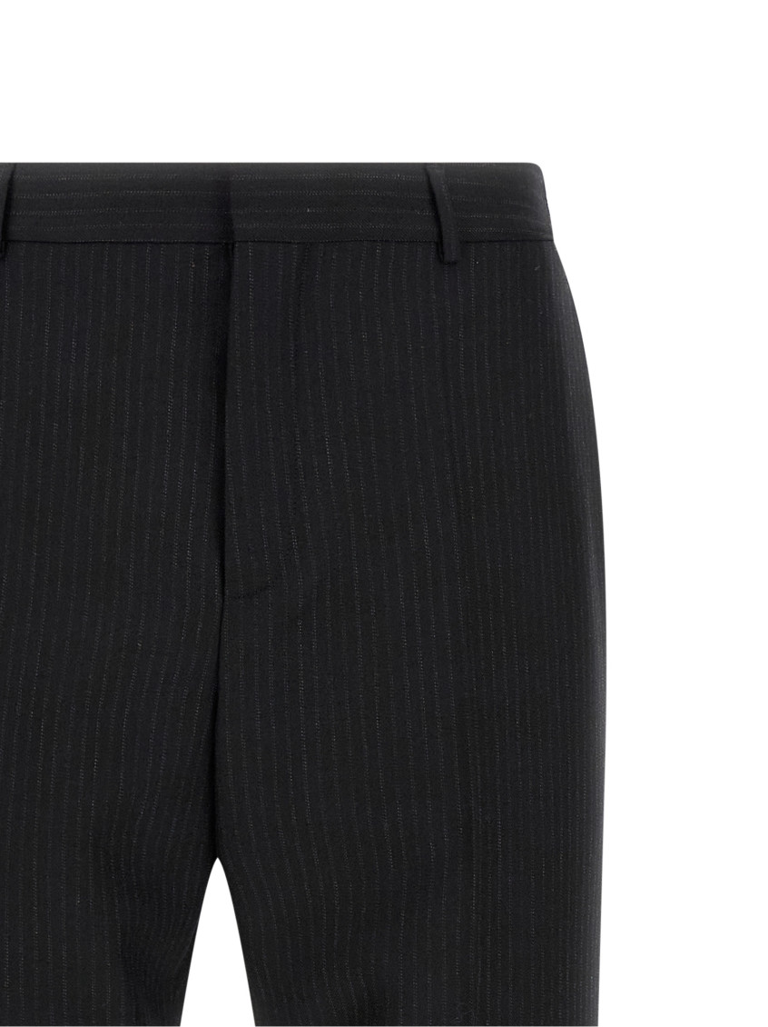 Saint Laurent - tailored trousers pinstripe belt loops pocket