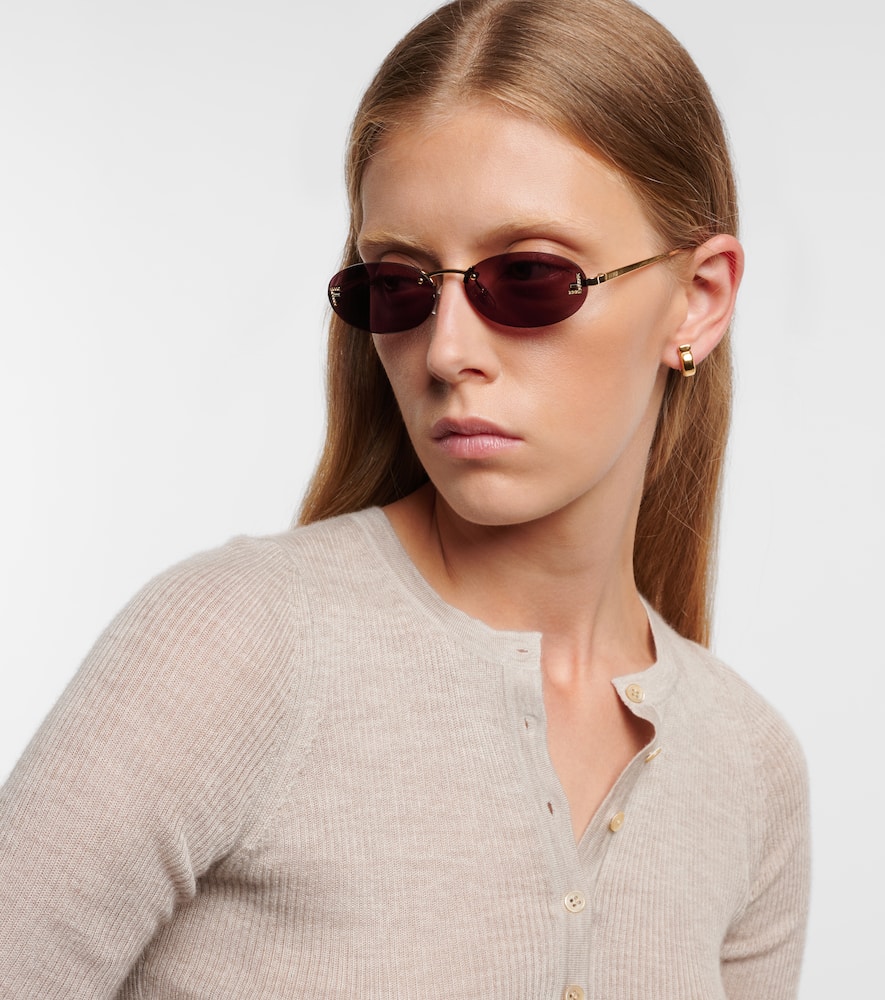 First Crystal oval sunglasses