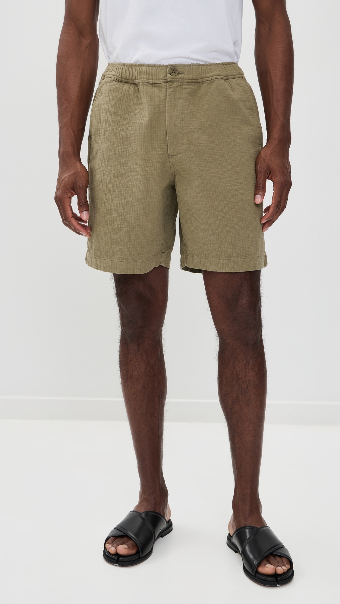 Cotton Linen Kurt Shorts Khaki