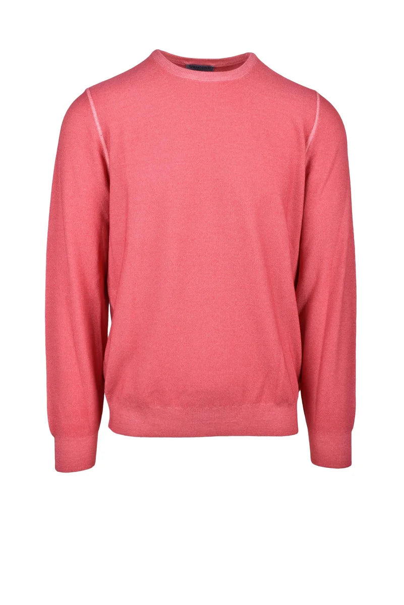 Red Crewneck Virgin Wool Sweater