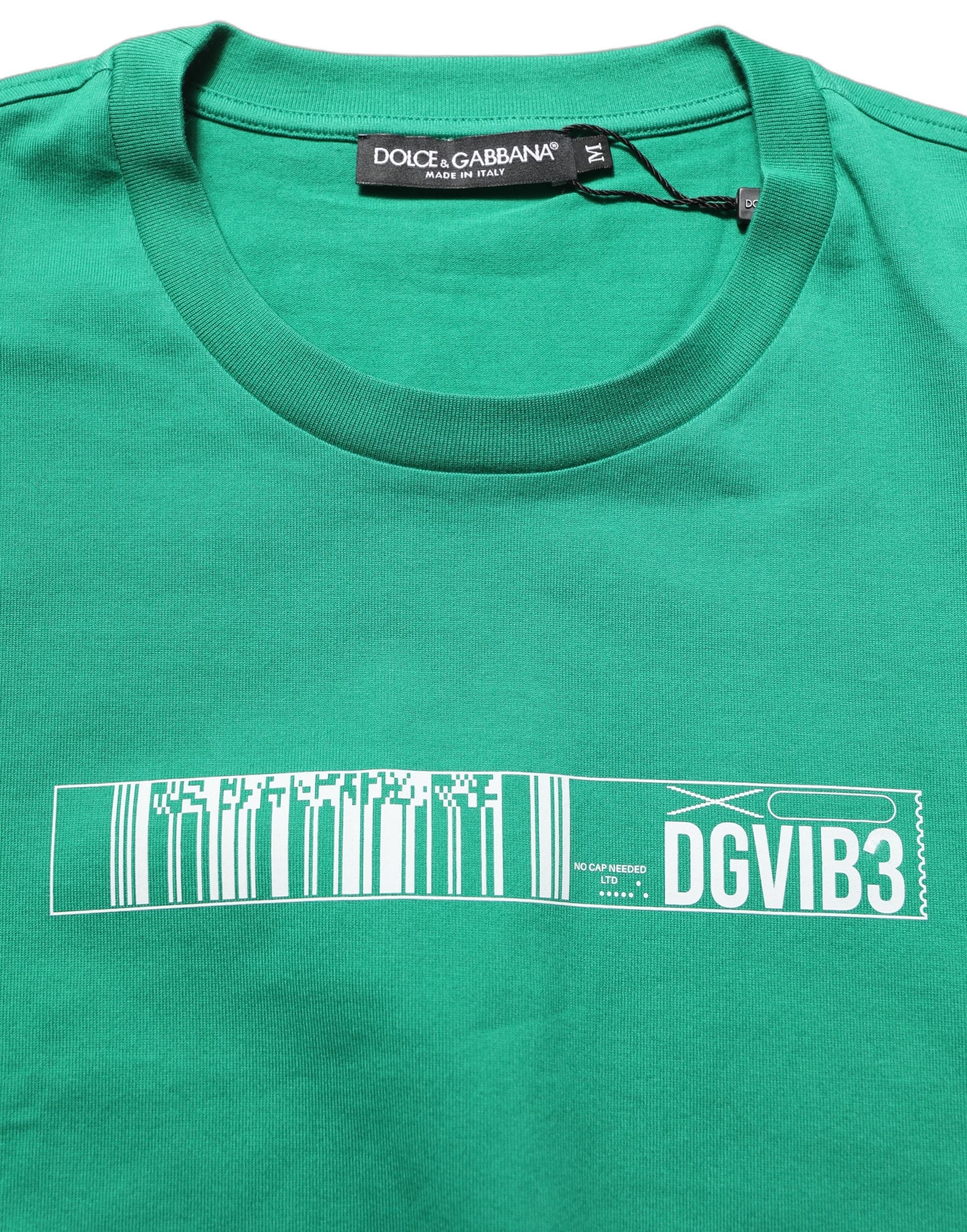 DGVIB3 Barcode Print T-Shirt — Green