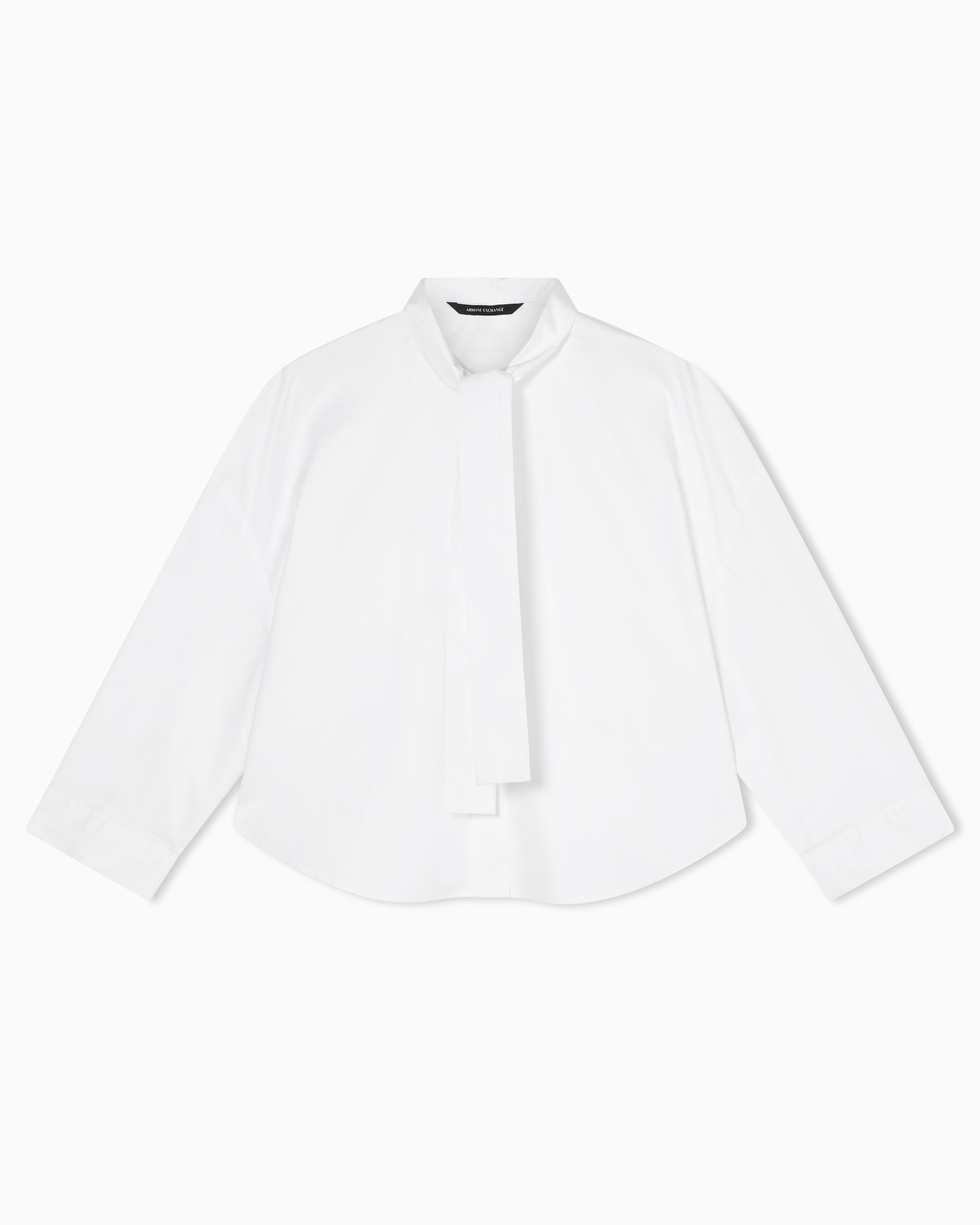 Cropped shirt with bow
