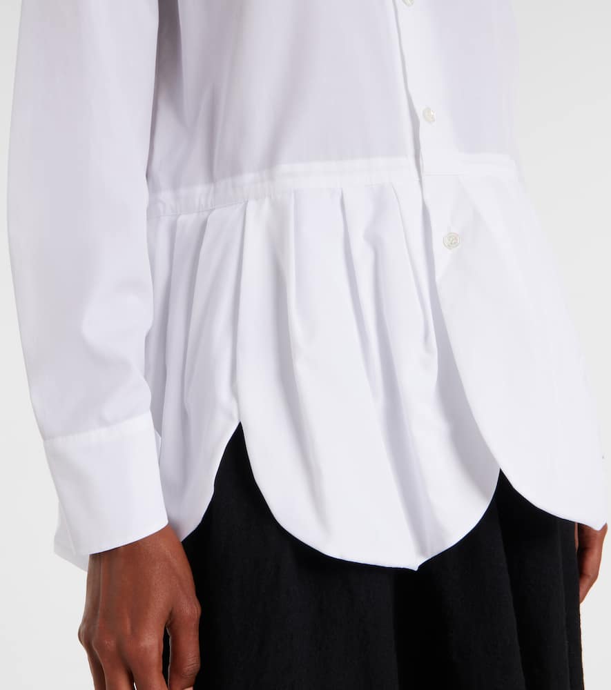 Gathered cotton shirt