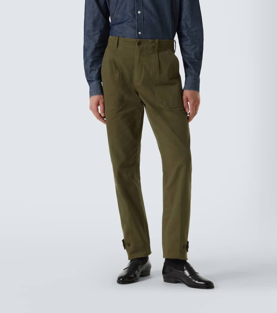 Cotton straight pants