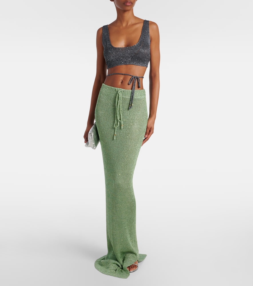 Alma sequined maxi skirt