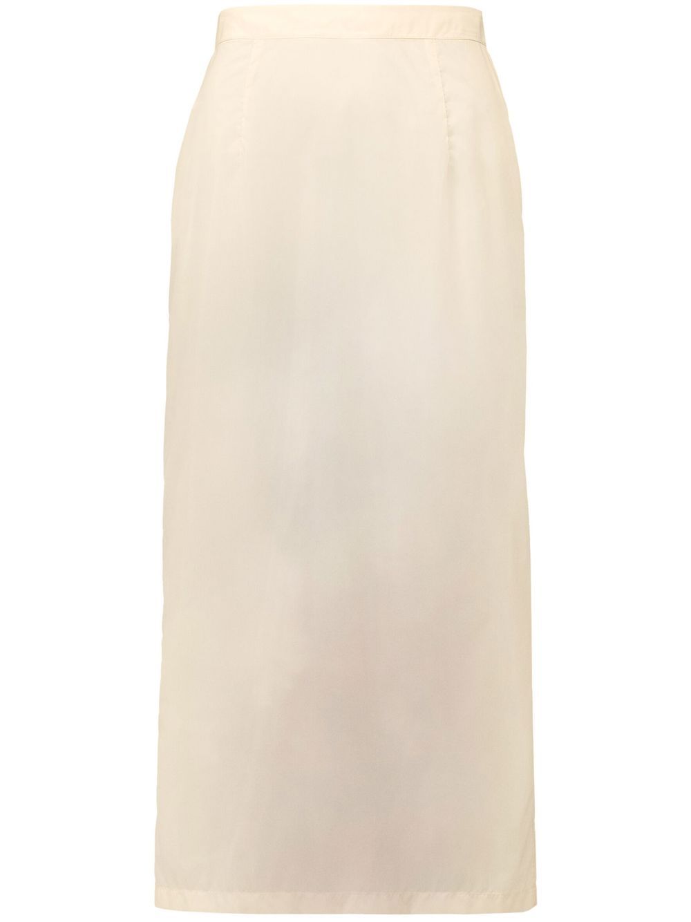 High-waisted chiffon midi skirt - Yellow