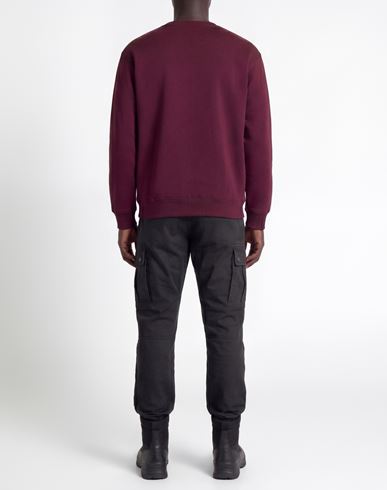 Man Sweatshirt Burgundy Size L Cotton, Polyester