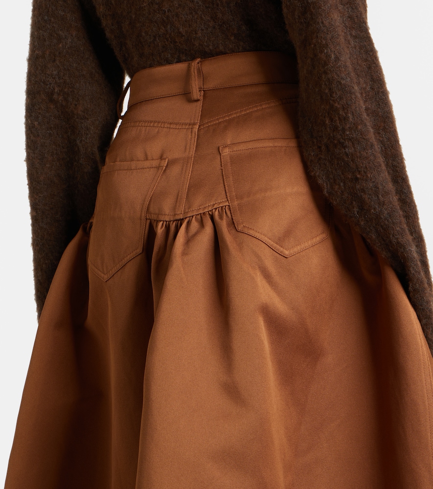 Peplum midi skirt