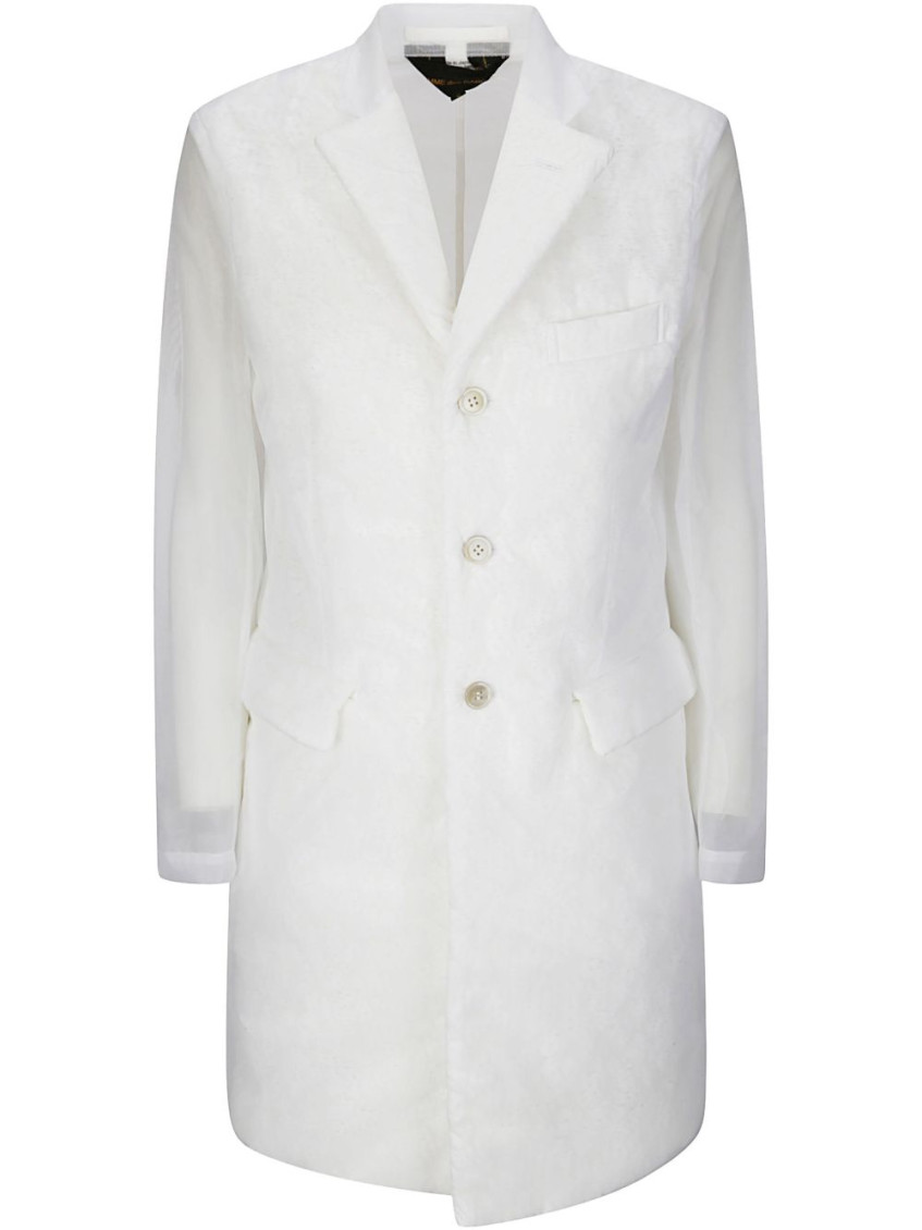 White single-breasted coat